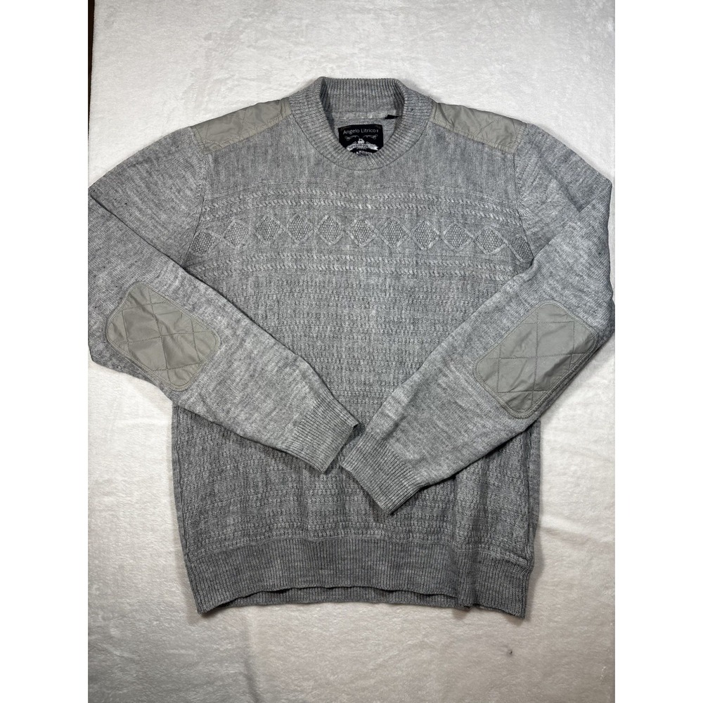 VTG Mens XL Wool Blend Sweater Pattern Angelo Litrico Cabincore Grandpa